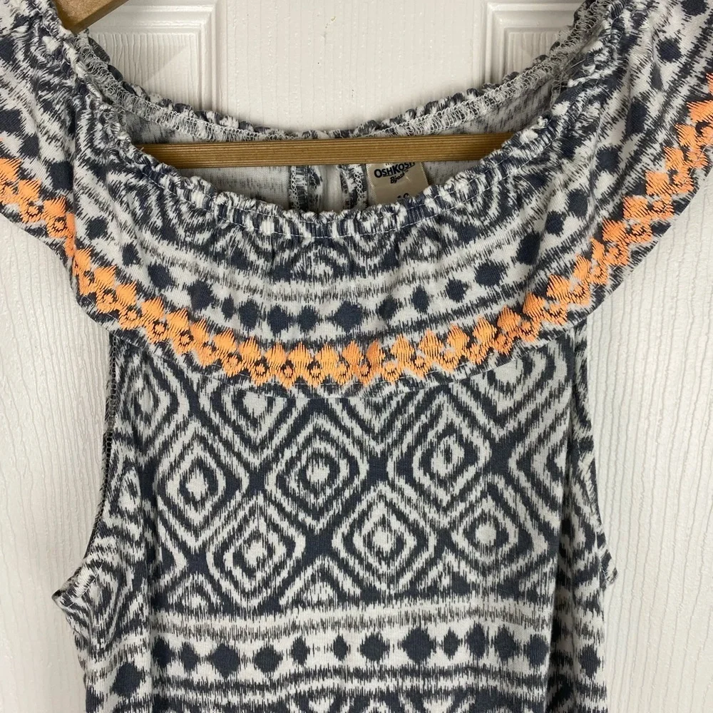 OshKosh Girls Pant Jumpsuit Gray with Orange
